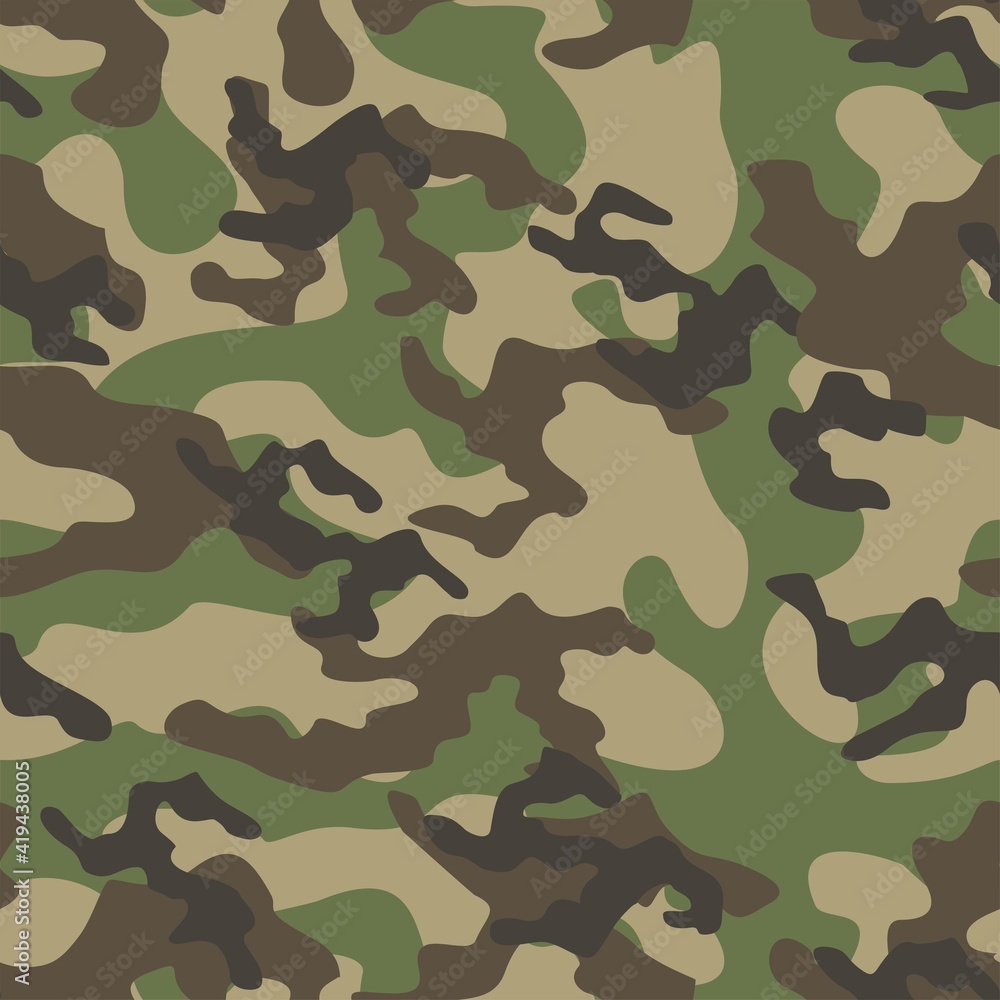 Fototapeta premium military camouflage vector seamless green