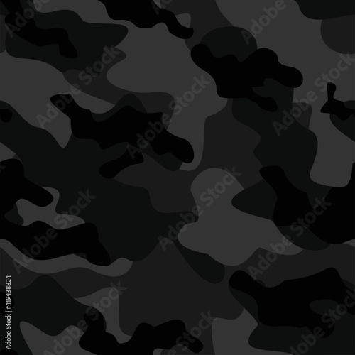 dark army camouflage vector seamless pattern