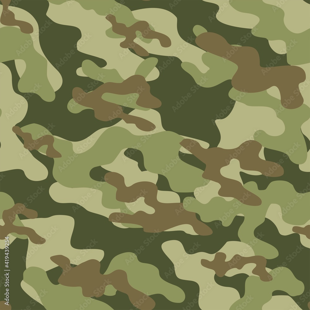 Fototapeta premium green military camouflage vector seamless pattern