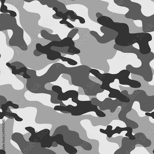 grey military camouflage vector seamless print