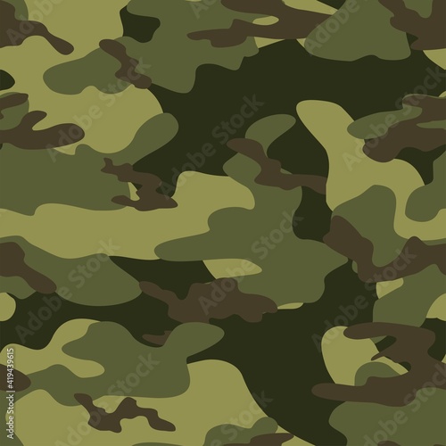 green army camouflage vector seamless pattern