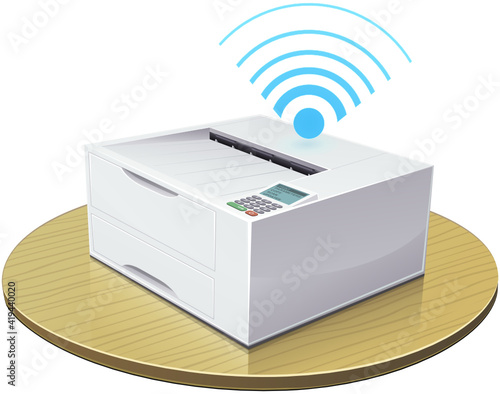 Wireless laser printer (cut out)