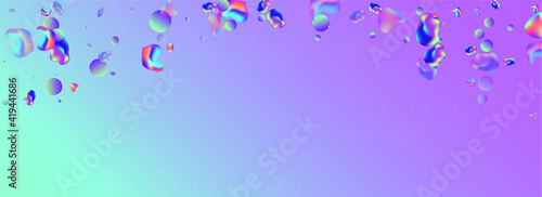 Light 3d Art Vector Transparent Background. Retro Blob Illustration. Holographic Graphic Bubble Flyer. Neon Cosmic Design.