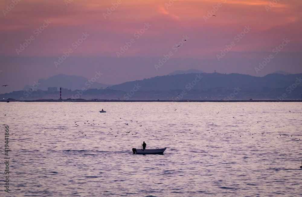 Fototapeta premium Pecheur de Nice