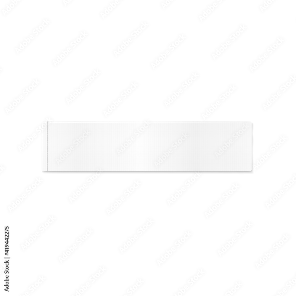 3d template of clothing label ribbon realistic vector illustration isolated. 3d template of clothing label ribbon realistic vector illustration isolated.