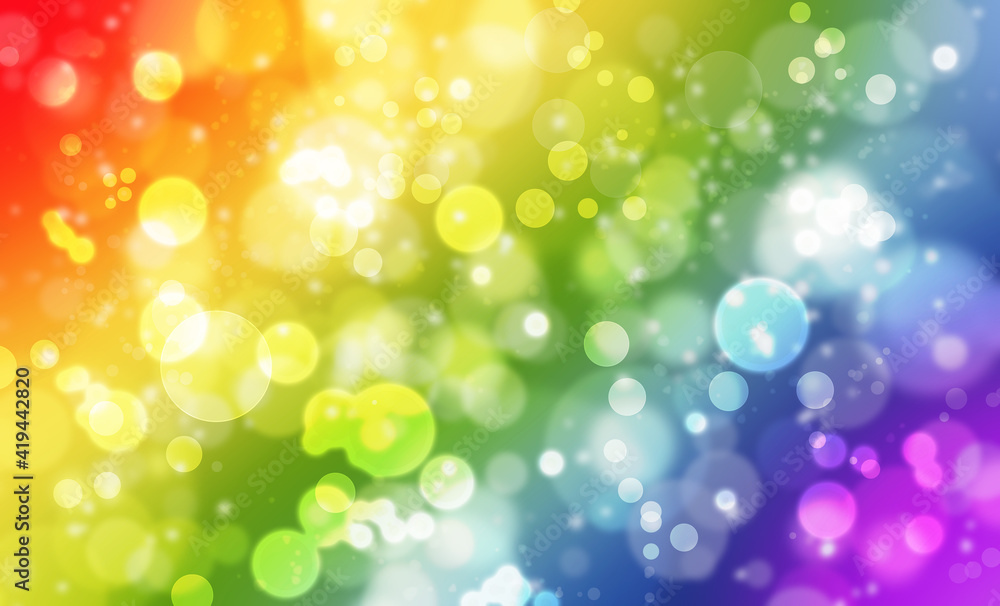 Defocused Lights Over Bright rainbow Background. Defocused Lights Over Bright rainbow Background.