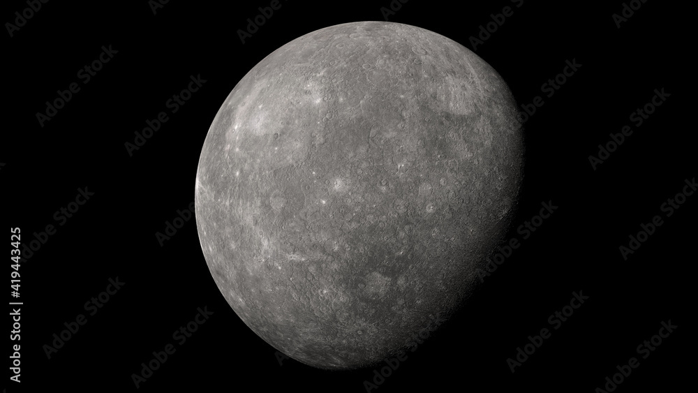 Obraz premium Realistic and Detailed Mercury