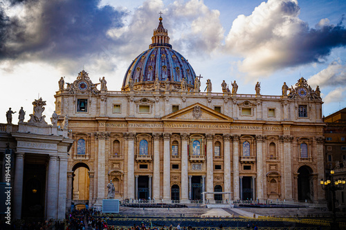 Sant Peter's Basilica is a Catholic cathedral, a large building of the Vatican, the historical Christian church in the world.