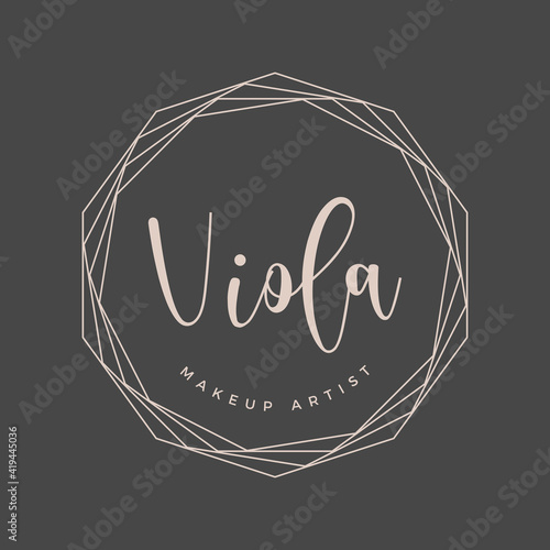 Minimal makeup artist logo template