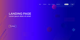 Modern landing page template with beautiful gradient. Vector illustration