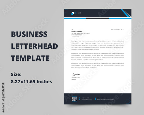 Business Letterhead Template Vector print ready design