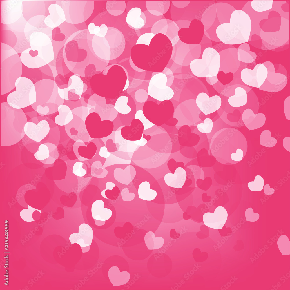 Bokeh heart romantic abstract background