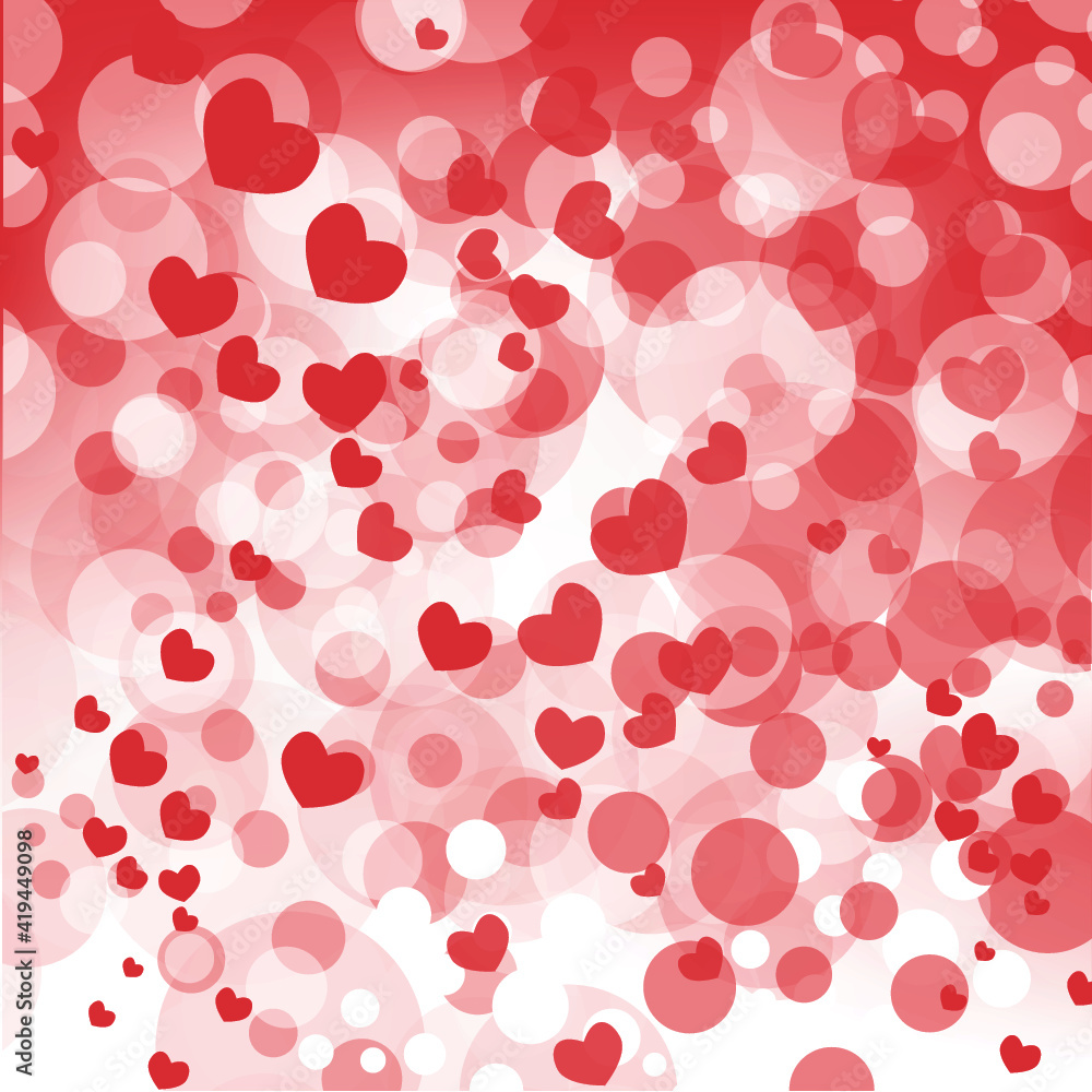 Bokeh heart romantic abstract background
