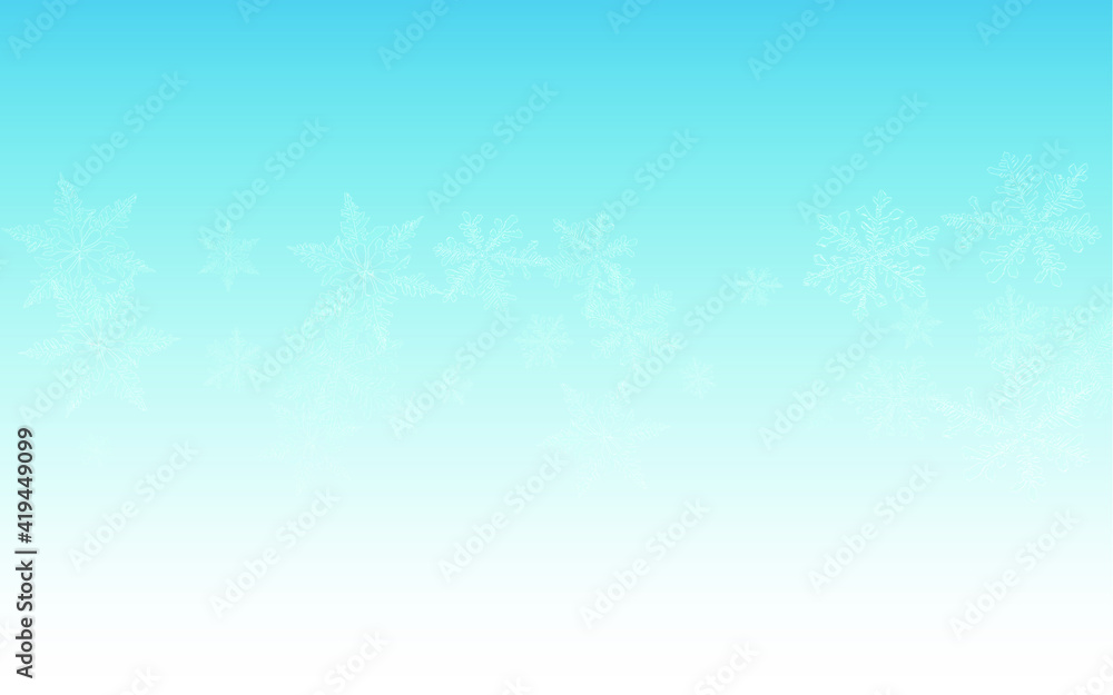 Silver Snow Vector Blue Background. Fantasy Snowflake Backdrop. Gray Holiday Pattern. magic Snowfall Banner. Silver Snow Vector Blue Background. Fantasy Snowflake Backdrop. Gray Holiday Pattern. magic Snowfall Banner.