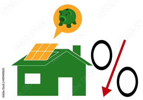 Bajada del interés de la hipoteca para la vivienda verde de ahorro energético