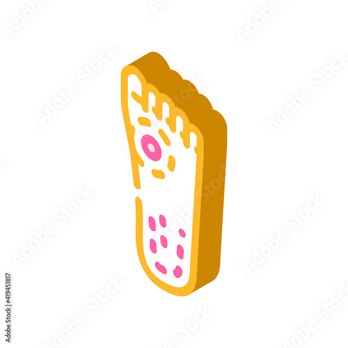 callus on foot isometric icon vector illustration