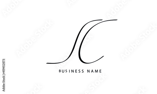 Abstract Letter SC CS Vector Logo Design Template
