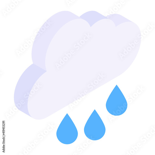 
Modern style icon of windy cloud 

