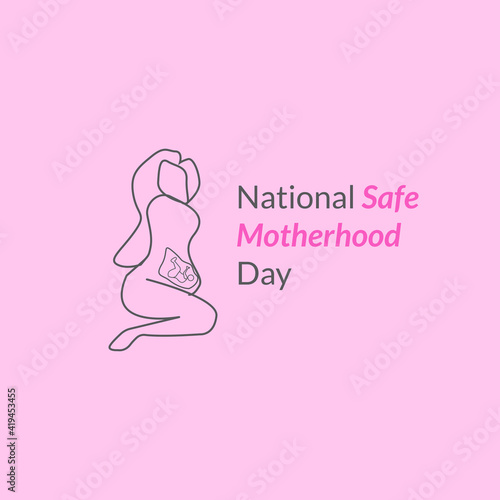 national safe motherhood day illustration,icon,logo,banner,t-shirt design. vector eps 10 template. 11 april
