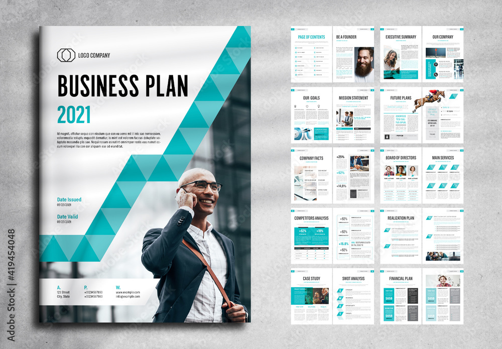 Business Plan Layout Stock Template | Adobe Stock