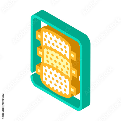 nozzles for callus remover isometric icon vector illustration