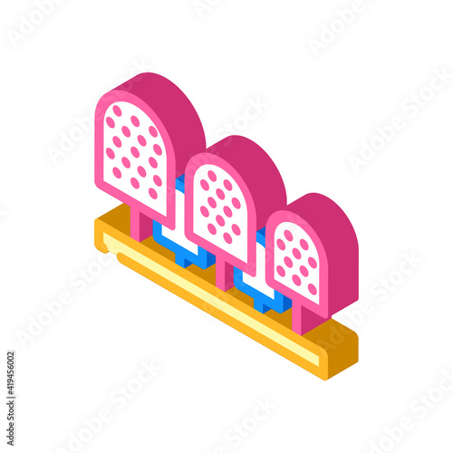 burs and cutters for cleaning and removing calluses isometric icon vector illustration