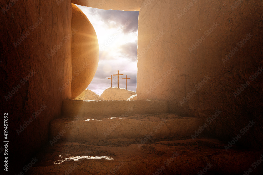 resurrection tomb background