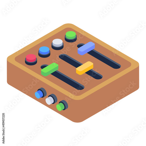 
Volume equalizer isometric style icon, 


