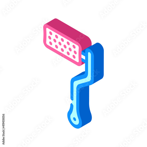 handle callus remover isometric icon vector illustration