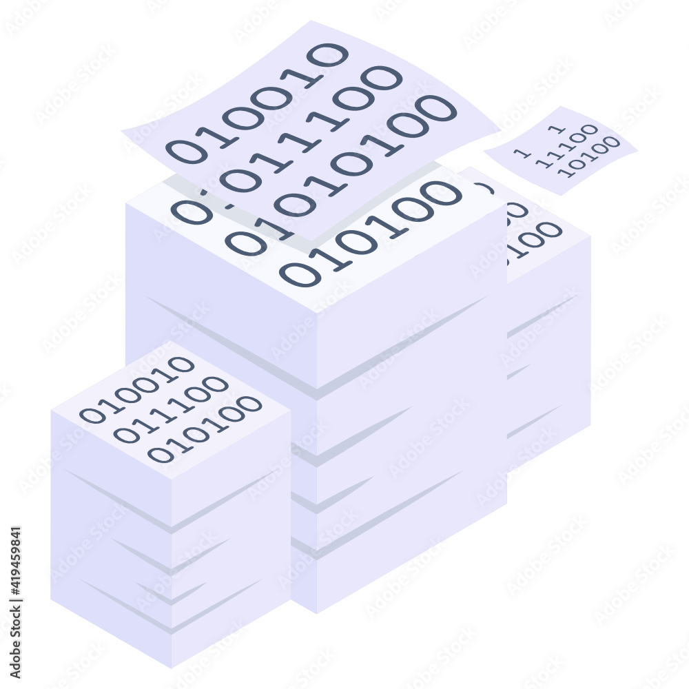 Binary coding in isometric style icon, editable vector
Binary coding in isometric style icon, editable vector