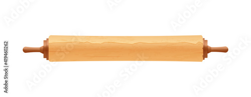 Ancient rolled paper papyrus, closed old roll manuscript or historical document.