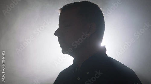 silhouette of a person in profile