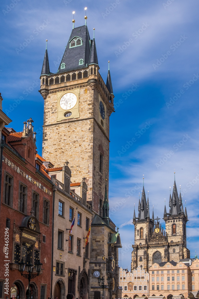Altstädter Rathaus und Teynkirche in Prag