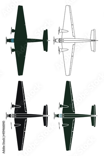 Ju 52 in top view