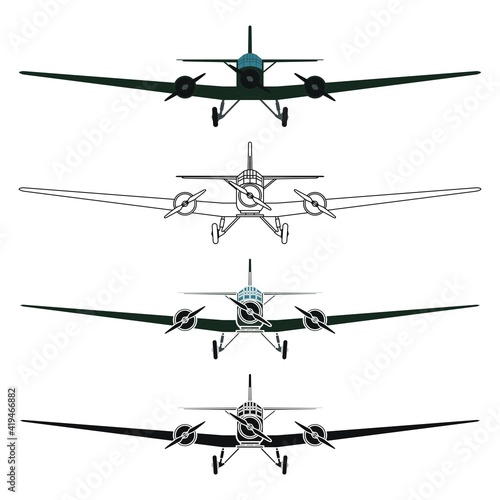 Ju 52 in front view