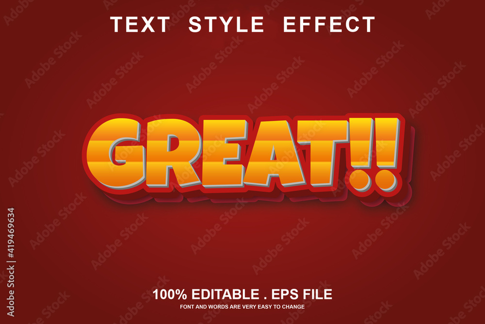 great text effect editable