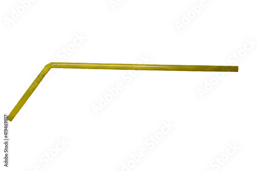 yellow straw isolated