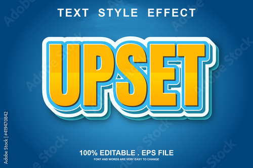 upset text effect editable