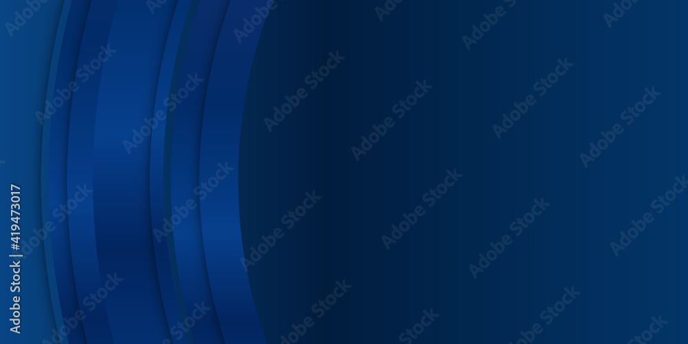 Obraz premium 3D modern wave curve abstract presentation background. Luxury paper cut background. Abstract decoration, golden pattern, halftone gradients, 3d Vector illustration. Dark blue background