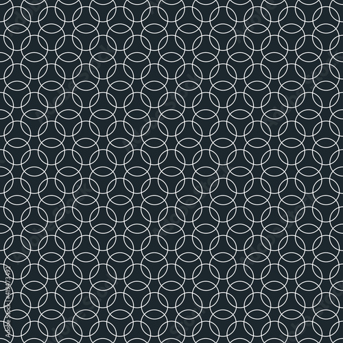 Abstract geometric seamless pattern with circles. Modern abstract design for paper, cover, fabric, interior decor
