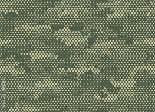 Camouflage geometric seamless pattern. Abstract camo. Military texture. Print on fabric on clothes. For hunting and fishing. Template. Vector illustration