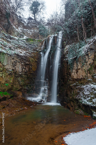 A waterfall in old Tbilisi  winter time