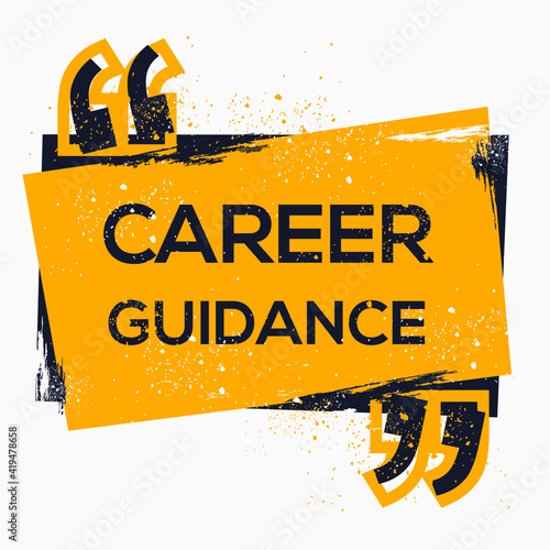 Creative Sign (career guidance) design, vector illustration.