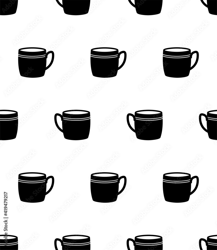 Mug Icon Seamless Pattern Y_2009001 Mug Icon Seamless Pattern Y_2009001