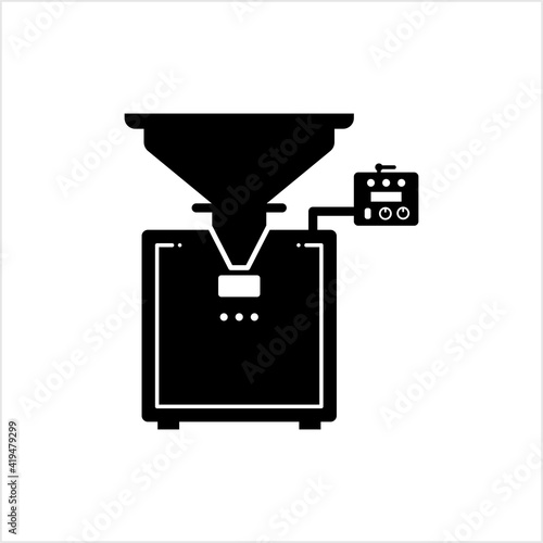 Spice Grinder Machine Icon, Dry, Wet Spice, Coffee, Grain Grinding Machine