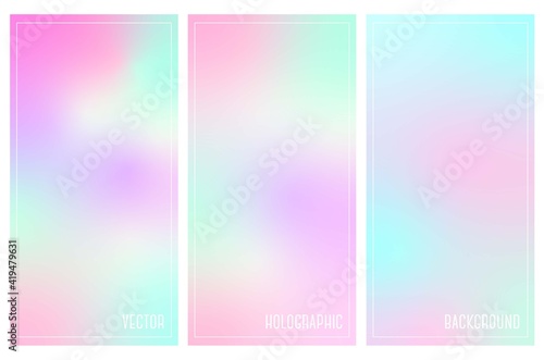 Background gradient color gradation abstract mesh blend, vector  soft bright and holographic iridescent pattern