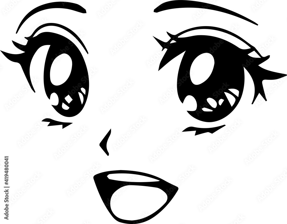 Line art /m/02csf Drawing Nose, Fairy Tale anime, white, face, symmetry png  | PNGWing