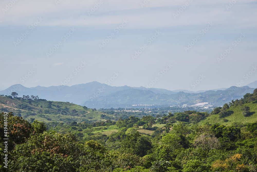Naklejka premium view of the mountains