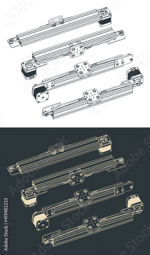Belt driven actuator drawings