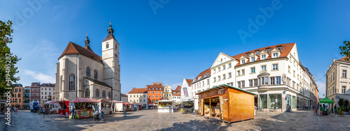 Neupfarrplatz mit Kirche, Regensburg, Bayern, Deutschland 